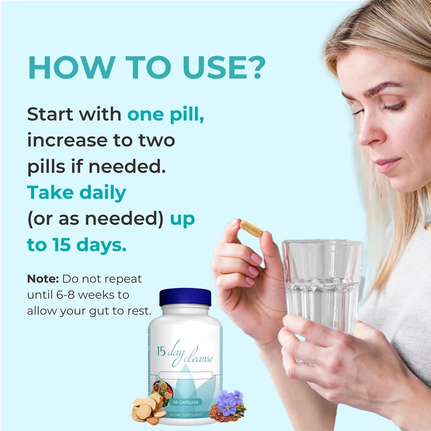 15 Day Colon Cleanse Detox - Gut & Colon Support